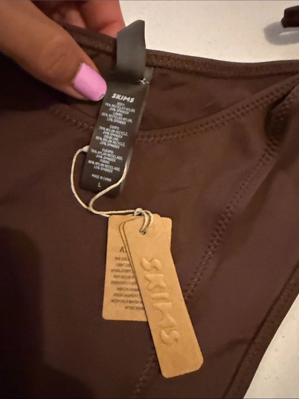 SKIMS Brown Tie-Side Bikini Bottom